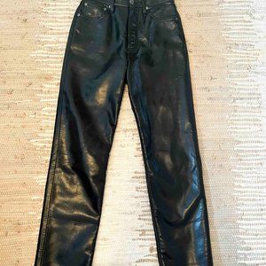 NWOT AGOLDE 90s Fitted Recycled Leather Pants | Size 25